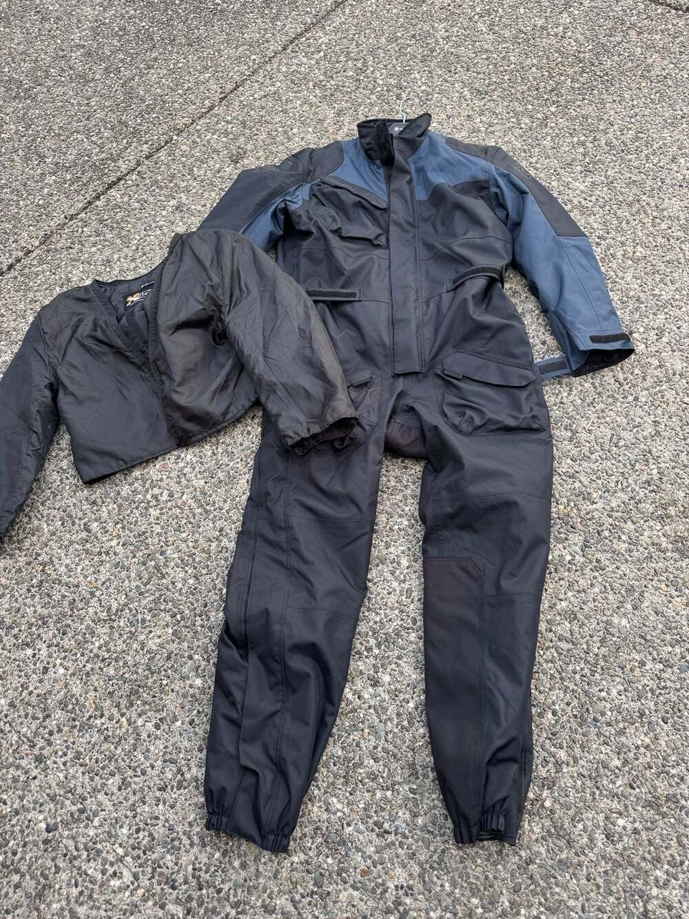 FirstGear Thermosuit 2.0  Waterproof Motorcycle Blue Black L with Zip-Out Liner